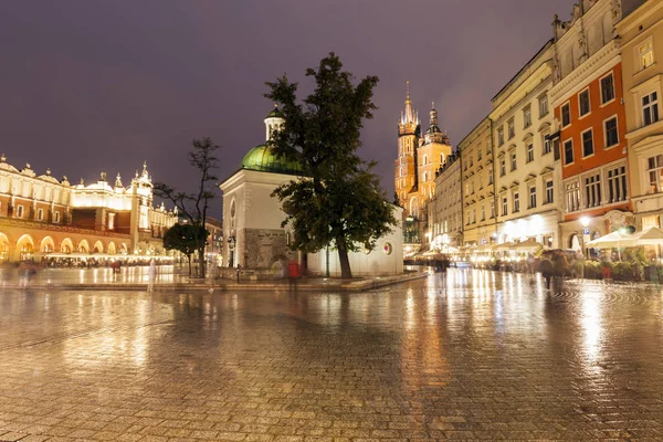 Regnerischer Abend Krakau Die Kirche Des Wojciech Und Die Basilika — Stockfoto
