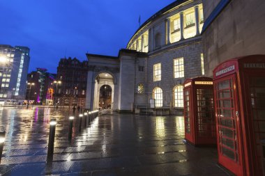 Manchester Merkez Kütüphanesi. Manchester, Kuzey Batı İngiltere, Amerika Birleşik Devletleri.