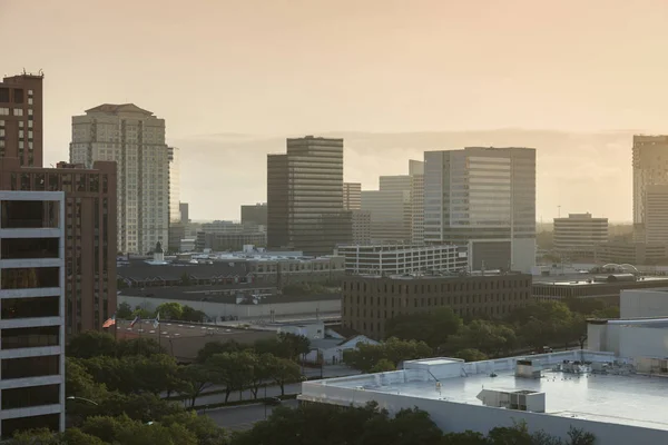 Panorama Över Houston Vid Soluppgången Houston Texas Usa — Stockfoto