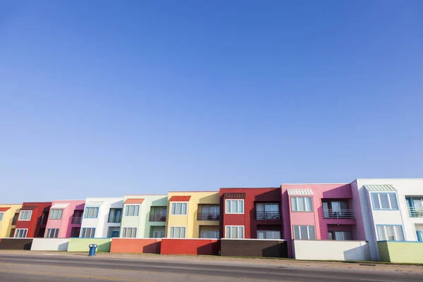 Colorful Apartments Beach Galveston Texas Galveston Texas Usa — Stock Photo, Image