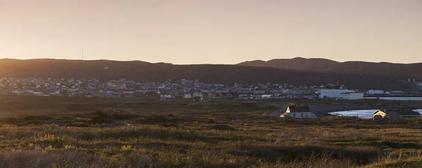 Saint Pierre Panorama Bij Zonsondergang Saint Pierre Saint Pierre Miquelon — Stockfoto