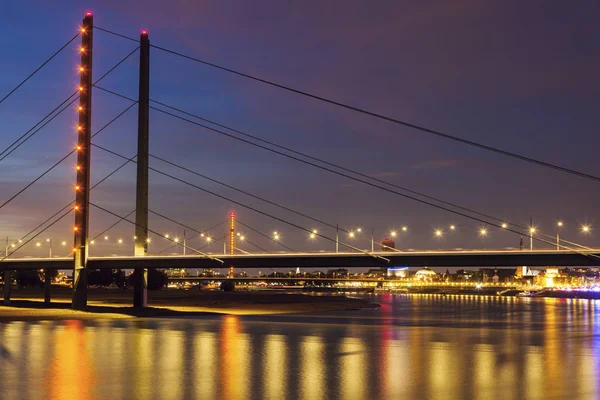 Rheinkniebrucke Dusseldorf Dusseldorf North Rhine Westphalia Germany — Stock Photo, Image