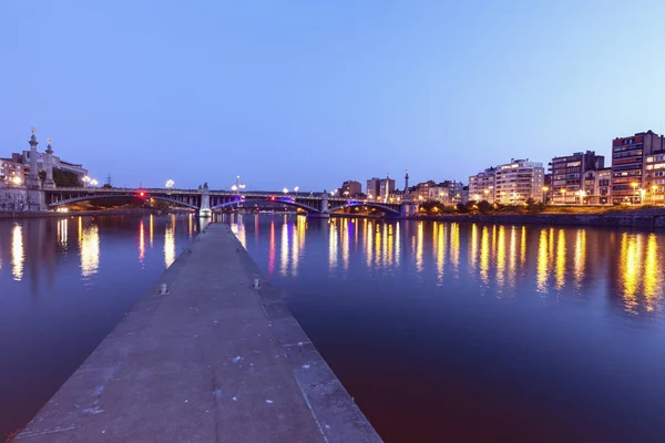 Panorama Liege Meuse River Seen Evening Liege Wallonia Belgium — Stock Photo, Image