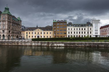 Malmo Panoraması. Malmö, Scania, İsveç.