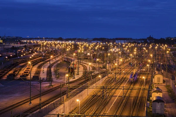 Panorama Malmo Com Estação Central Malmo Scania Suécia — Fotografia de Stock