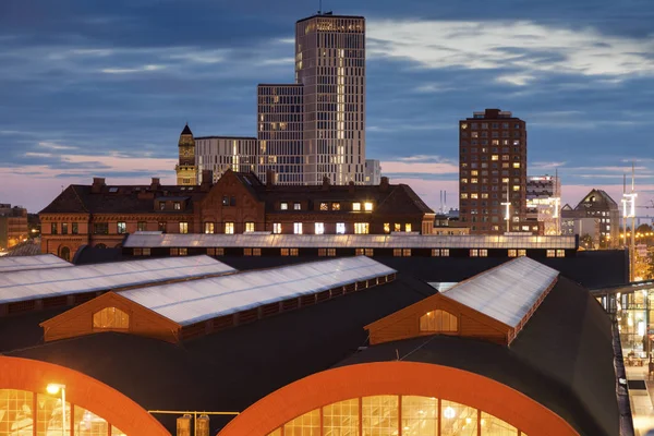 Panorama Von Malmö Mit Zentralem Bahnhof Malmö Scania Schweden — Stockfoto