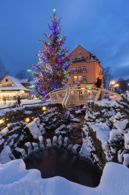 Zakopane Noel sırasında Krupowki. Zakopane, Lesser Poland, Polonya.