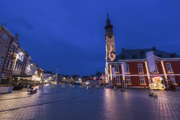 Sint Truiden Főterén Hajnalban Sint Truiden Flamand Régió Belgium — Stock Fotó