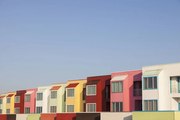 Colorful Apartments Beach Galveston Texas Galveston Texas Usa — Stock Photo, Image