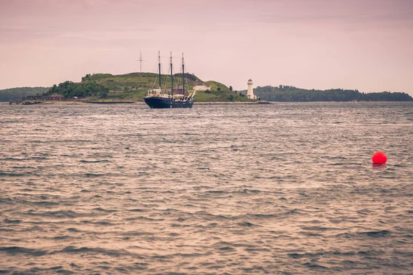 Leuchtturm Hafen Von Halifax Heilbutt Nova Scotia Kanada — Stockfoto