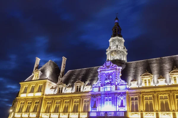 Reims City Hall Natten Reims Grand Est Frankrike — Stockfoto