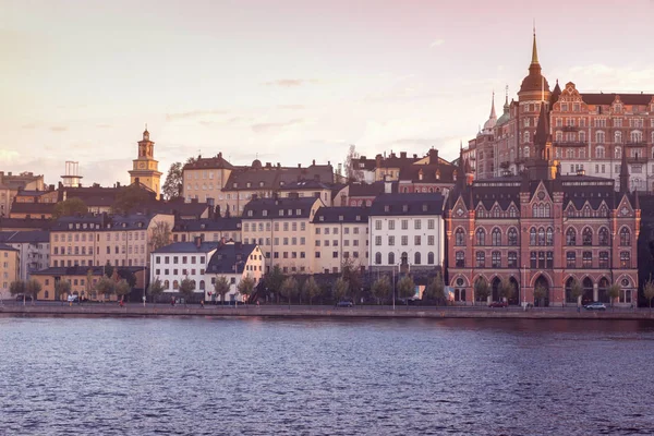 Panorama Estocolmo Atardecer Estocolmo Sodermanland Uppland Suecia —  Fotos de Stock