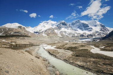 Mount Athabasca Kanada Rocky Dağları içinde. Alberta, Kanada.