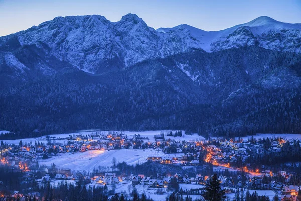 Panorama Inverno Zakopane Giewont Zakopane Polônia Menor Polônia — Fotografia de Stock