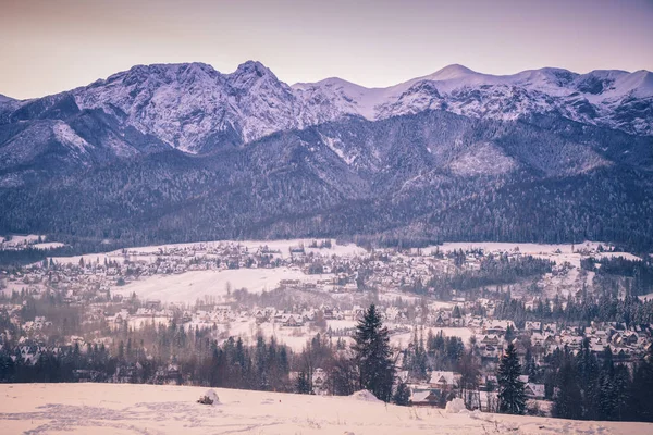 扎科帕内的冬季全景 Zzopane 小波兰 — 图库照片