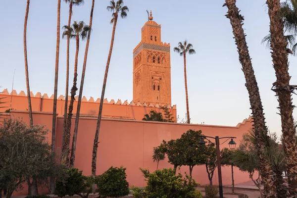 Koutoubia Mosque Marrakesh Sunrise Marrakesh Marrakesh Safi Morocco — Stock Photo, Image