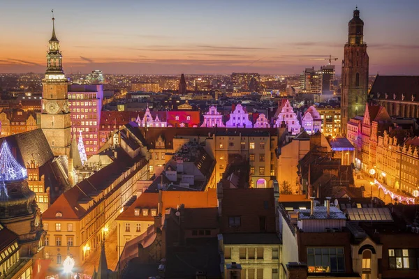 Aerial panorama of Wroclaw — Stock Photo, Image