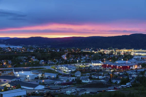 Corner Brook o zachodzie słońca — Zdjęcie stockowe