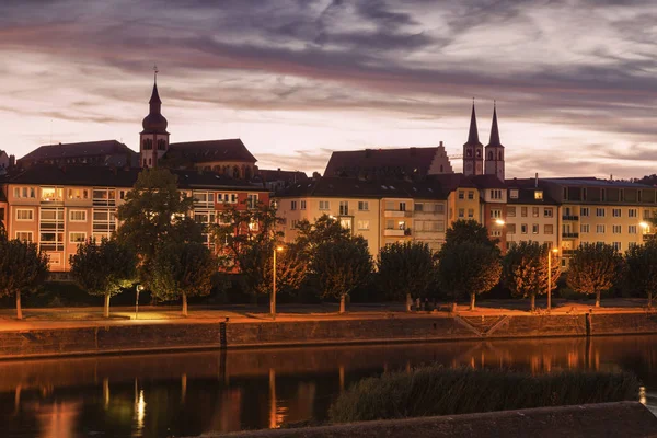 Panorama von Würzburg bei Nacht — Stockfoto