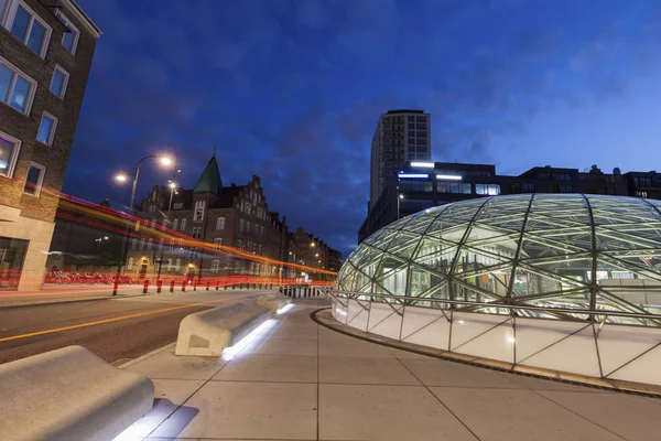 Panorama of Malmo at night — Stock Photo, Image