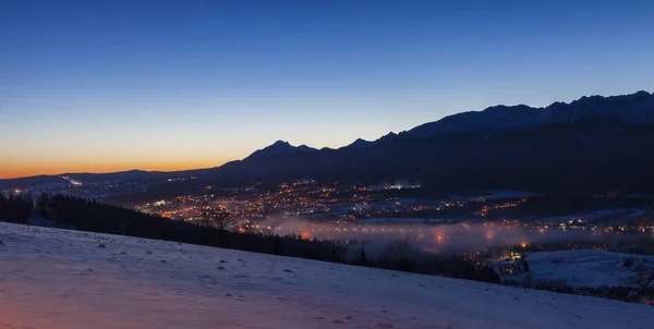 Panorama de invierno de Zakopane — Foto de Stock