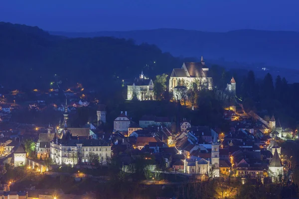 Panorama aéreo de Sighisoara — Fotografia de Stock