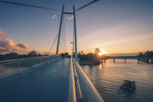 Most dla pieszych w Mikołajkach — Zdjęcie stockowe