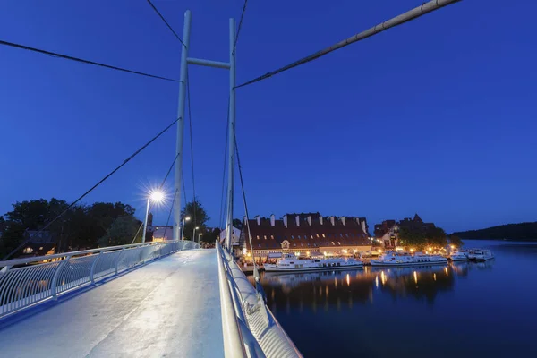 Fußgängerbrücke in Mikolajki — Stockfoto