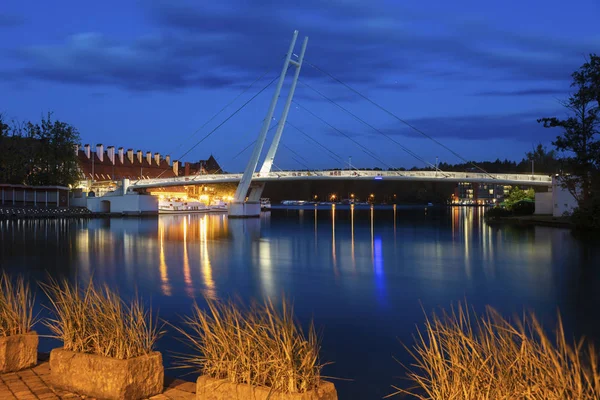 Ponte pedonal em Mikolajki — Fotografia de Stock