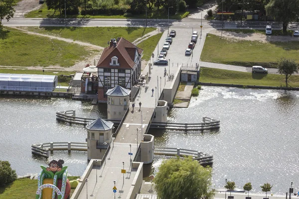 Ponte no rio Elblag — Fotografia de Stock