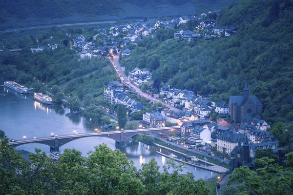 Panorama van Cochem — Stockfoto