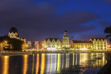 Pregolya Nehri boyunca Kaliningrad mimarisi