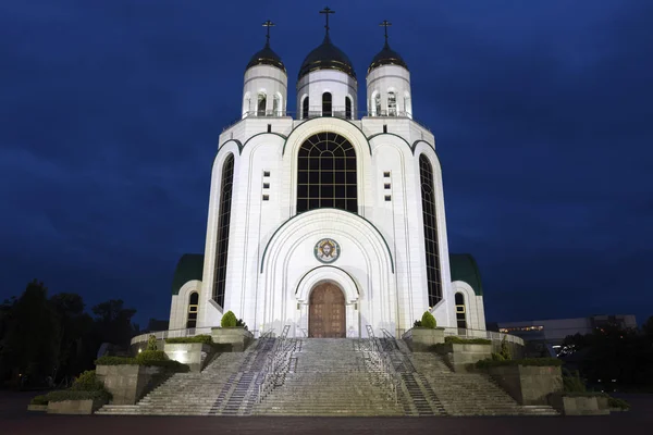 Katedra Chrystusa Zbawiciela na placu zwycięstwa w Kaliningradzie — Zdjęcie stockowe