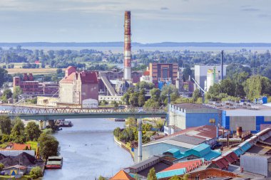 Elblag'daki sanayi bölgesi 