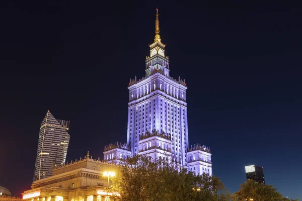 Kultúra Tudomány Palotája Varsóban Varsó Masovia Lengyelország — Stock Fotó