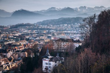 Lucerne Panoraması. Lucerne, İsviçre.