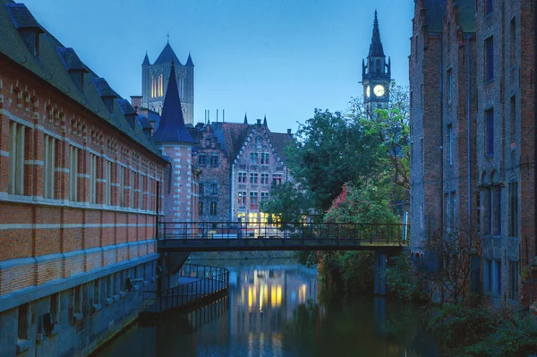 Oude Binnenstad Van Gent Gent Vlaamse Gewest België — Stockfoto