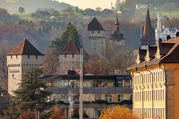 Panorama Dari Lucerne Lucerne Swiss — Stok Foto