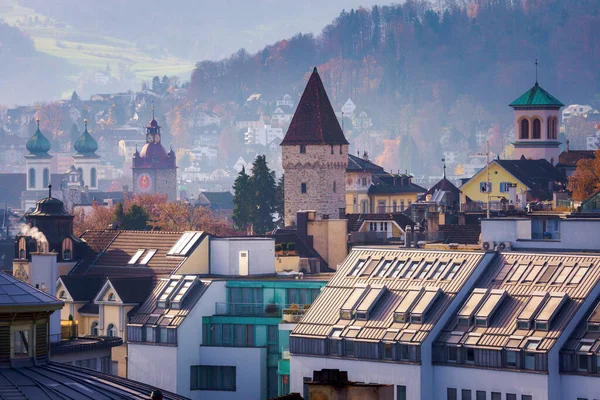 Panorama Lucerna Lucerna Svizzera — Foto Stock