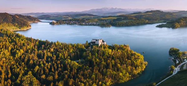 Castelo Lago Czorsztyn Czorsztyn Polónia Menor Polónia — Fotografia de Stock