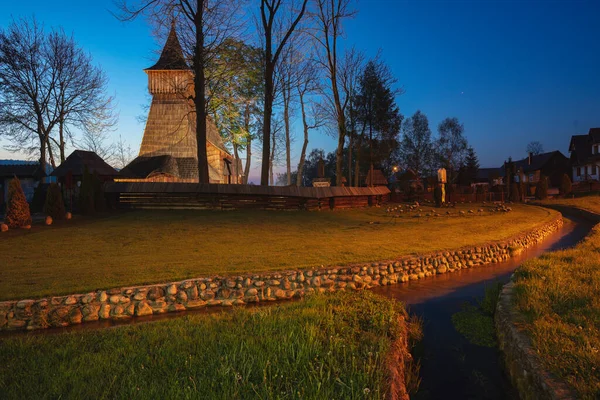 Houten Kerk Debno Debno Klein Polen Polen — Stockfoto