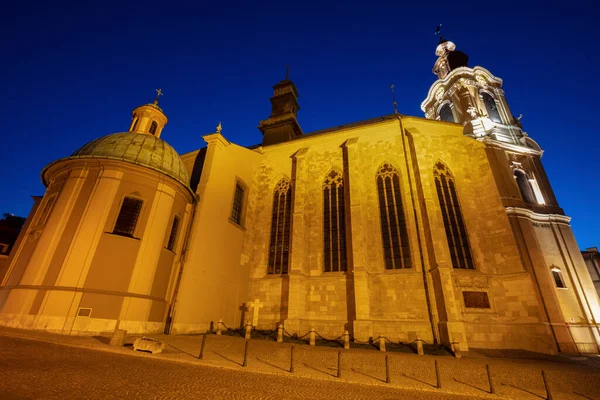 Catedral Przemysl Por Noche Przemysl Subcarpathia Polonia —  Fotos de Stock