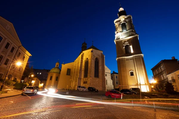 Catedral Przemysl Noite Przemysl Subcarpathia Polónia Fotos De Bancos De Imagens Sem Royalties