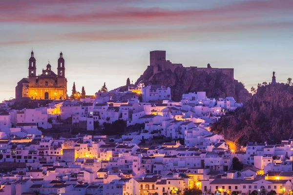 オルヴェラ城と化身の聖母の教区 オルベラ アンダルシア スペイン — ストック写真