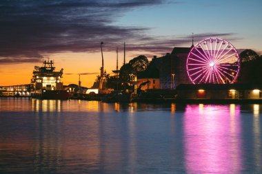 Bergen 'in mimarisi. Bergen, Batı Norveç, Norveç.