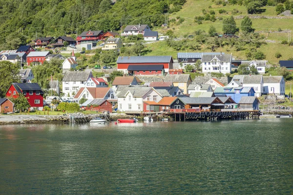 Undredal Stad Aurlandsfjord Aurlandsvangen West Noorwegen Noorwegen — Stockfoto