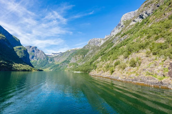 Aurlandsfjord Norwegen Aurlandsvangen Westnorwegen Norwegen — Stockfoto