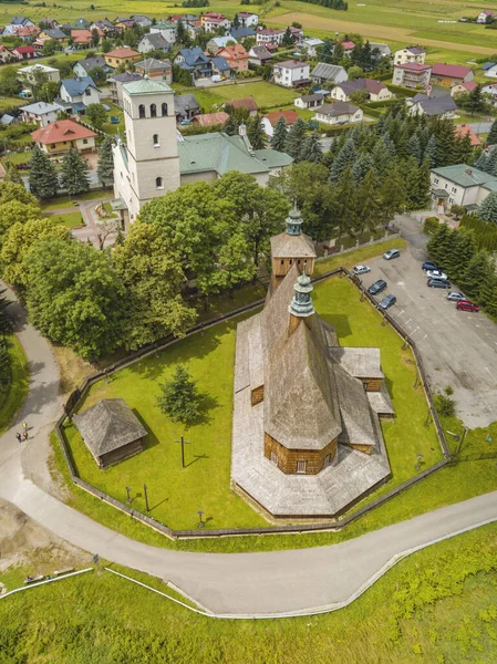 Haczow Daki Kutsal Meryem Kilisesi Nin Varsayımı Haczow Subcarpathia Polonya — Stok fotoğraf