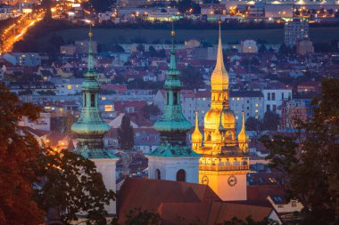 Eski Brno kasabası. Brno, Güney Moravya, Çek.