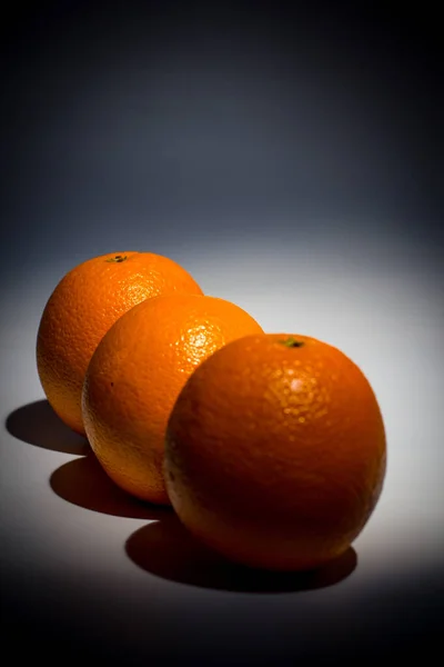 Ripe Orange White Background — Stock Photo, Image